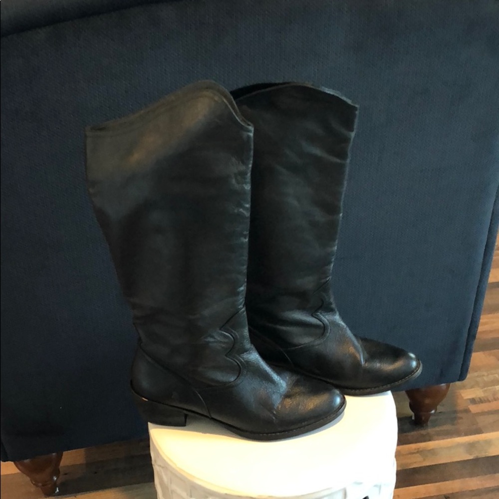 Naughty Monkey Black knee high riding boots